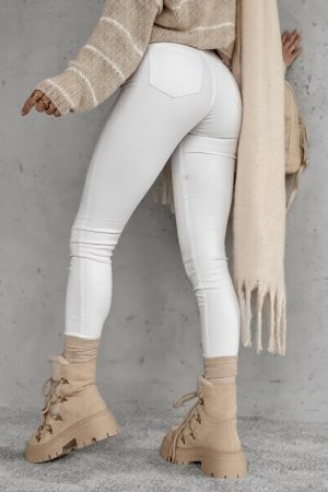 Elon push-up jeans hlače bele