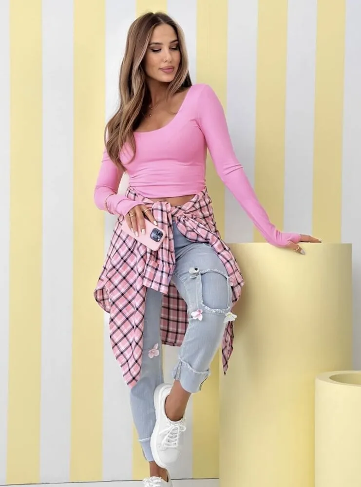 Lumi crop top roza - slika 6