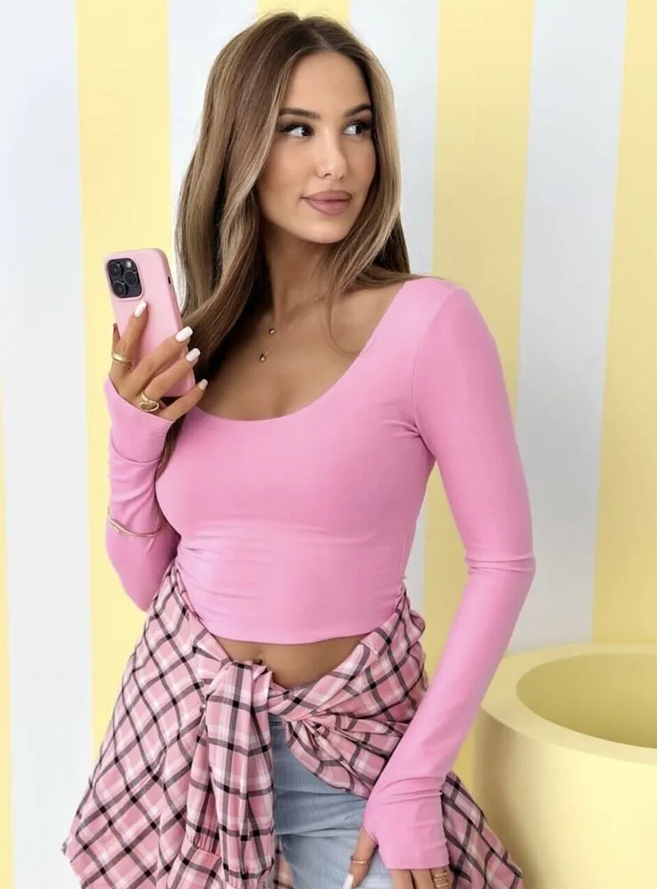 Lumi crop top roza