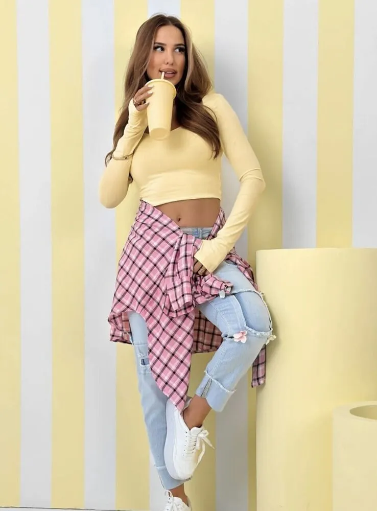 Lumi crop top rumen - slika 5