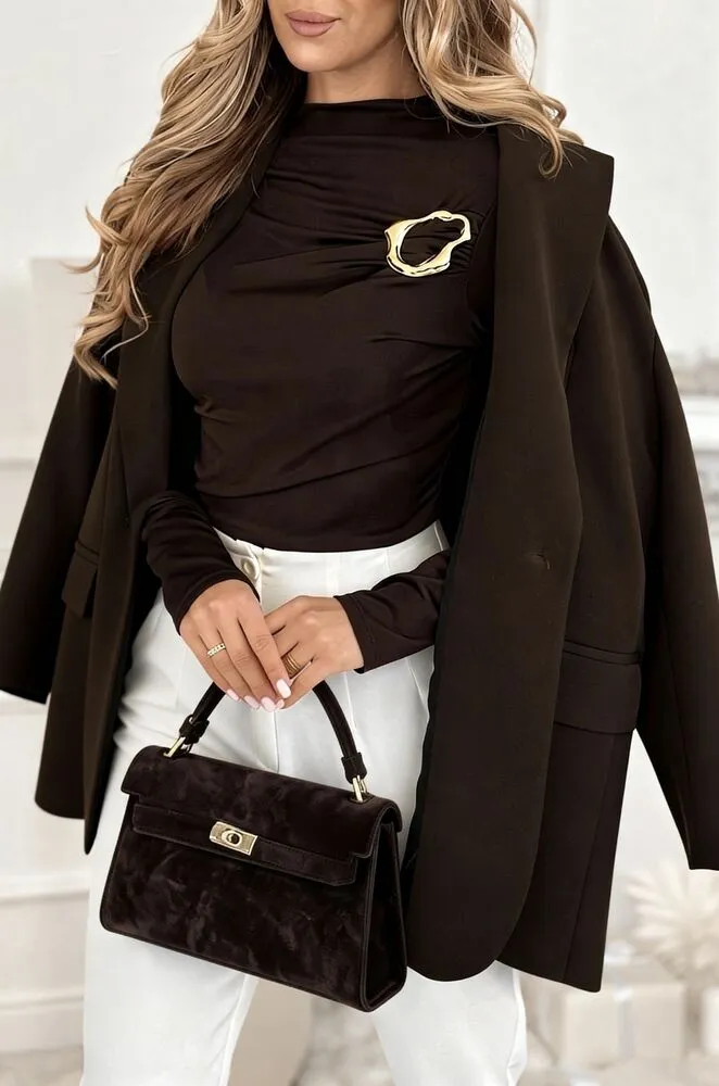 Nessa bluza rjava - slika 2