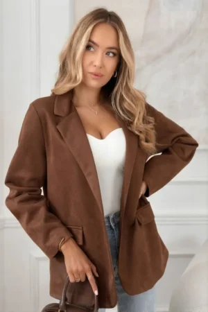 Verace semiš blazer rjav