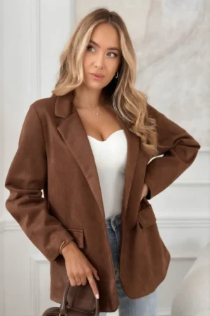 Verace semiš blazer rjav