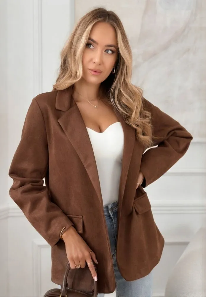 Verace semiš blazer rjav