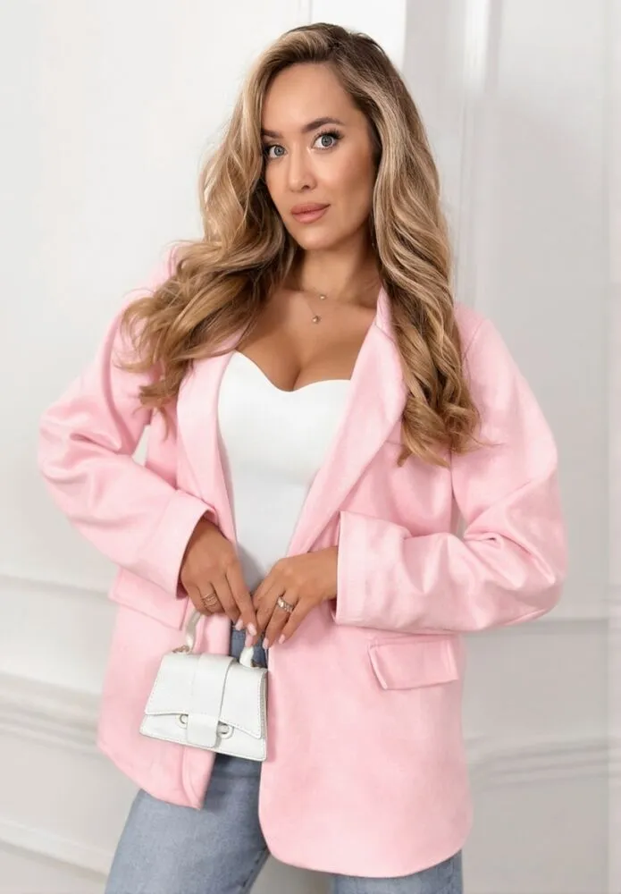 Verace semiš blazer roza - slika 2