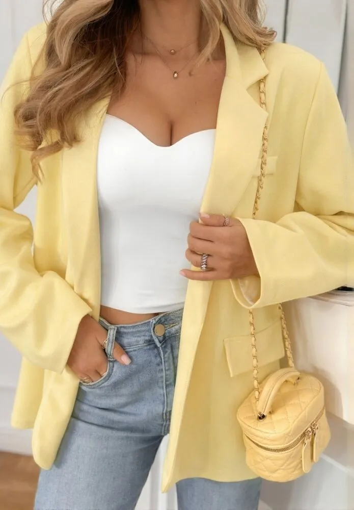 Verace semiš blazer rumen - slika 2