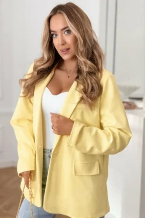 Verace semiš blazer rumen