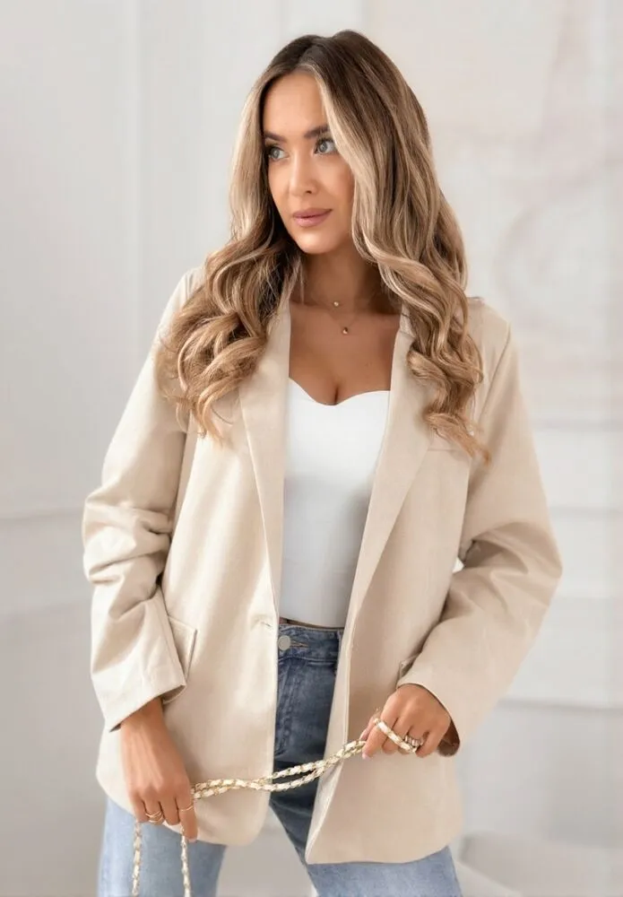 Verace semiš blazer bež - slika 2