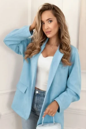Verace semiš blazer moder
