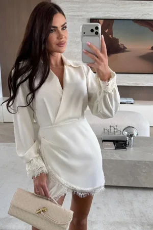Marielle obleka cream - UNI