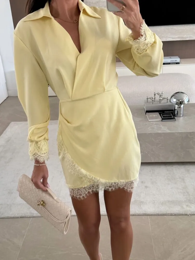 Marielle obleka rumena - slika 3