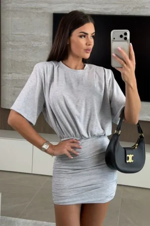 Aura obleka siva