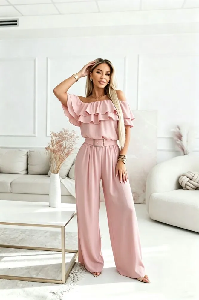 Violette pajac s pasom blush - slika 2