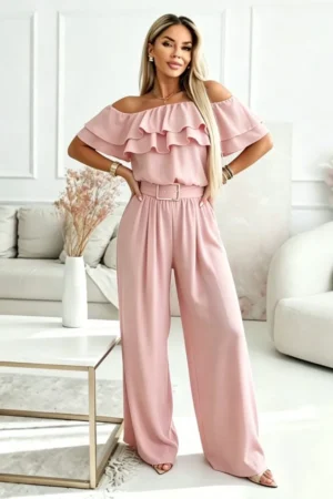 Violette pajac s pasom blush