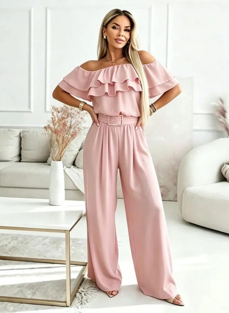 Violette pajac s pasom blush