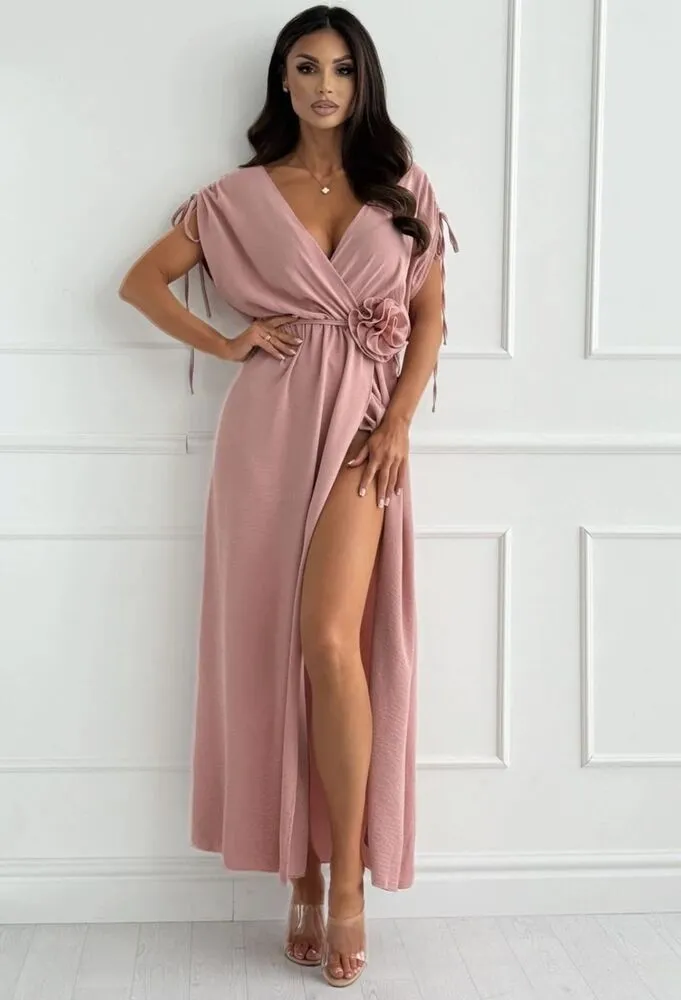 Leonora obleka blush