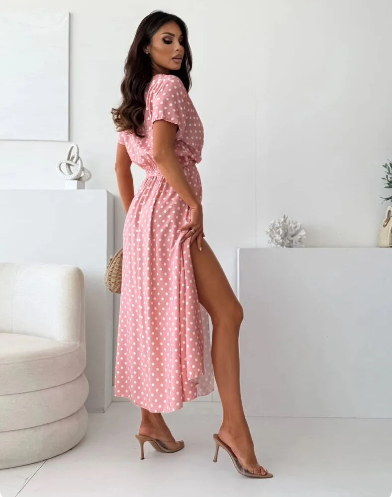 Beatrix maxi obleka blush - slika 2