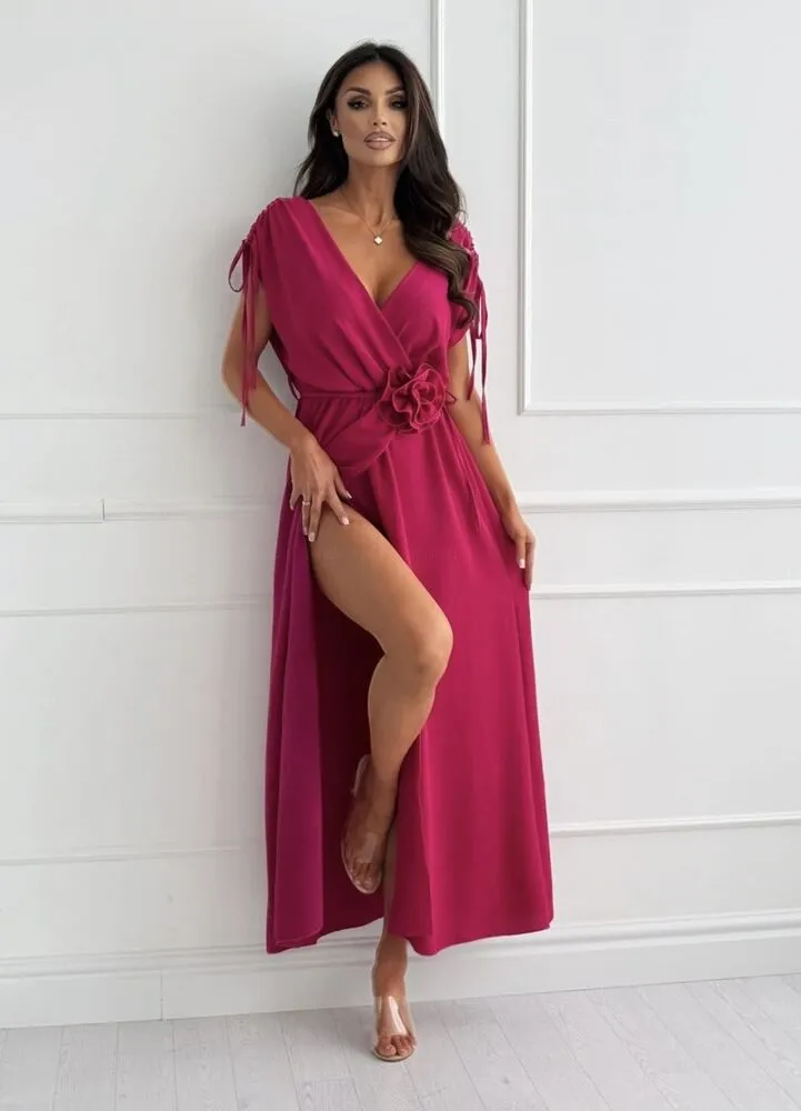 Leonora obleka fuksija - slika 3