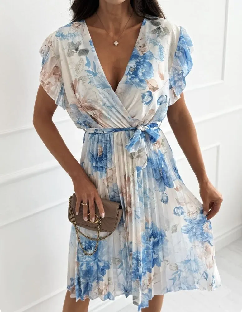 Maisie obleka floral modra - slika 2