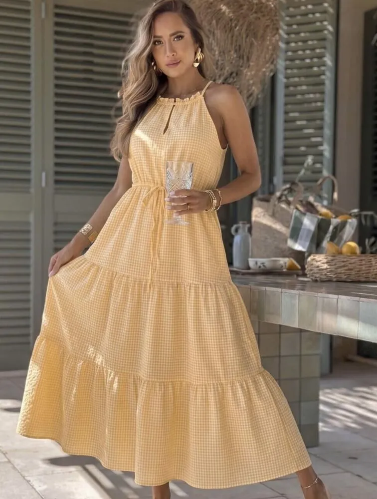 Winona maxi obleka rumena - slika 4