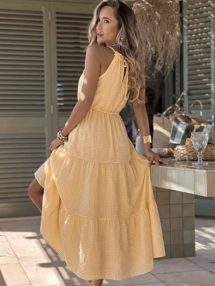 Winona maxi obleka rumena - slika 3