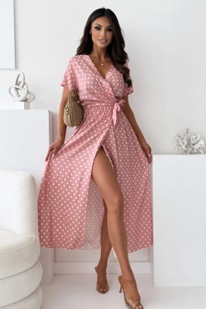 Beatrix maxi obleka blush
