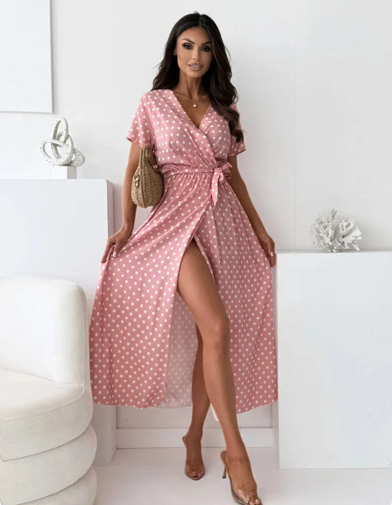 Beatrix maxi obleka blush