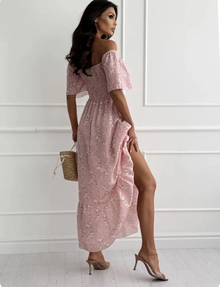 Daisy maxi obleka blush - slika 3