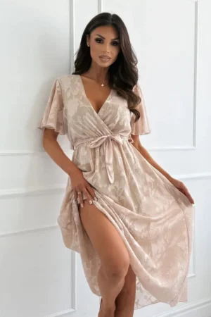 Leandra obleka bež