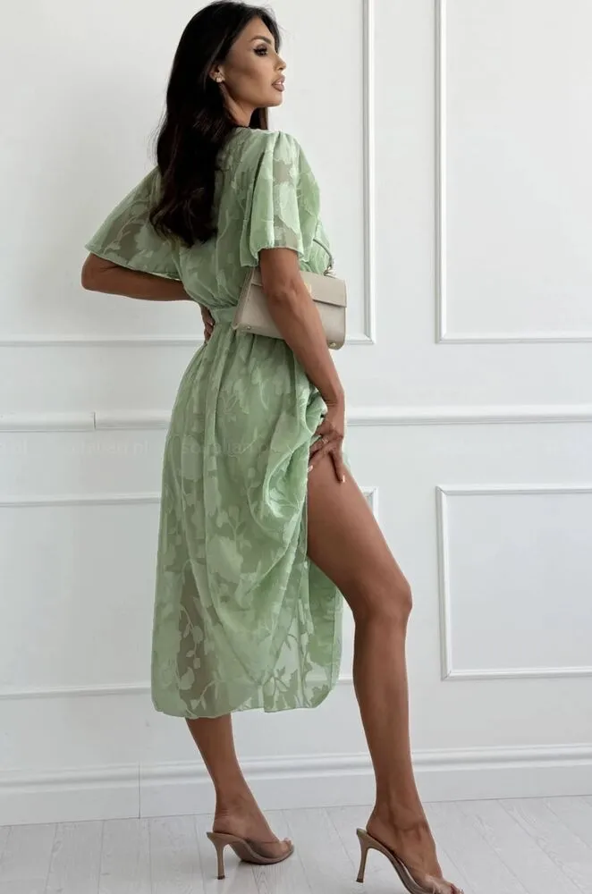 Leandra obleka zelena - slika 2
