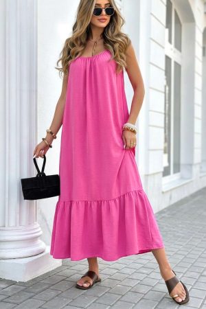 Nellie maxi obleka roza