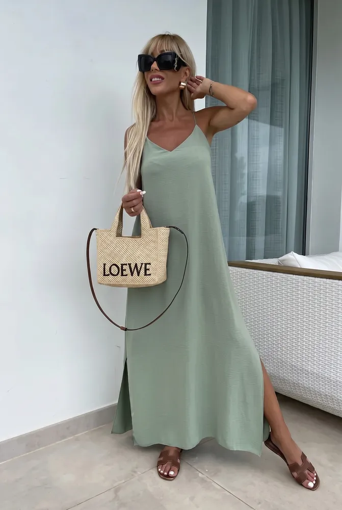 Mareen maxi obleka mint - slika 3