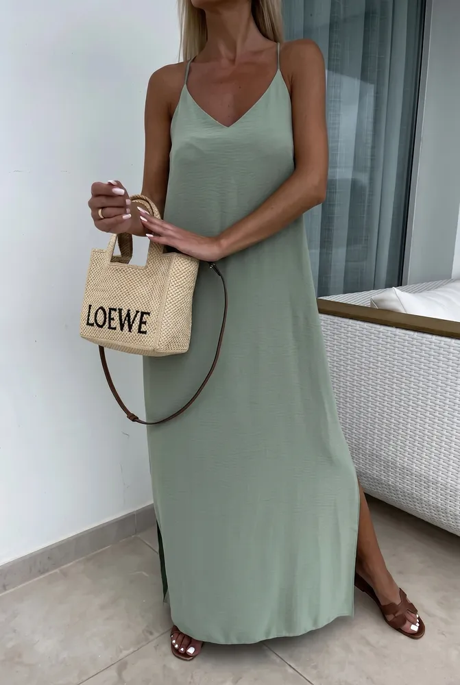 Mareen maxi obleka mint - slika 4