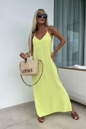 Mareen maxi obleka neon