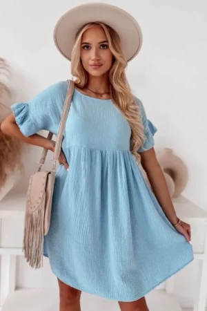 Belen obleka iz bombaža modra
