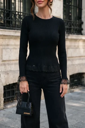 Delia pulover črn