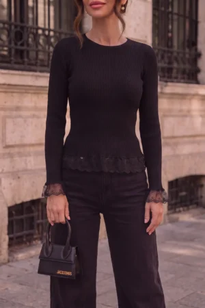 Delia pulover črn