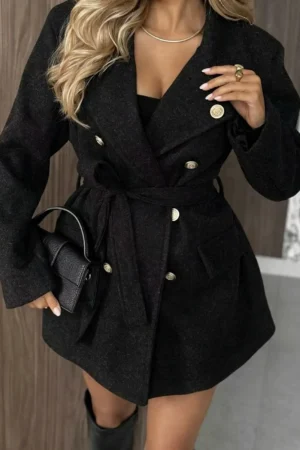 Cerys plašč črn