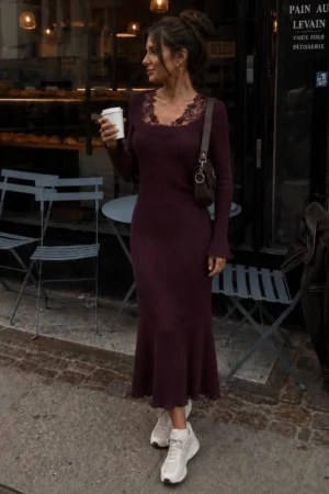 Belezia obleka bordo