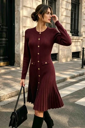 Adelia obleka bordo