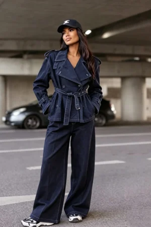 Mirabelle komplet iz jeansa navy