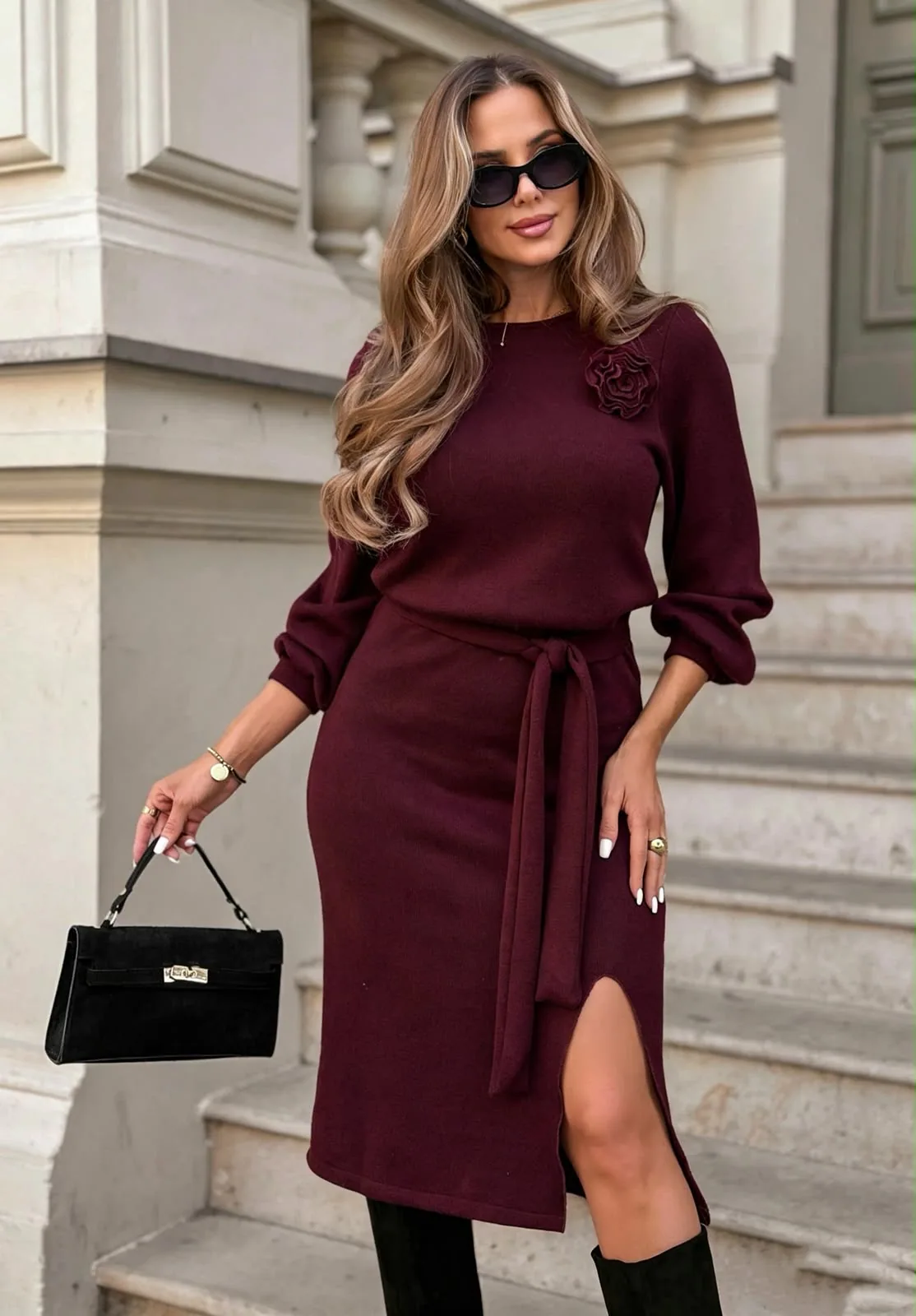 Rosamee obleka bordo