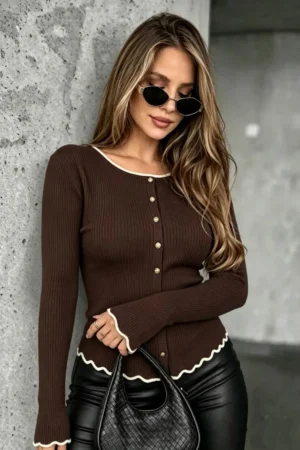 Carlotta pulover rjav