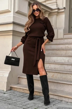 Rosamee obleka rjava