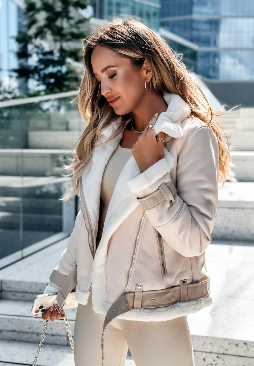 Aviator jakna bež - slika 2
