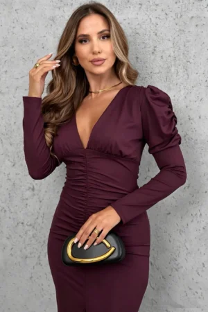 Candice obleka bordo